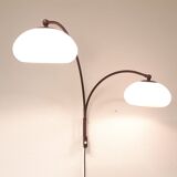 Space Age mushroom doublet arc wall lamp with , Dijkstra 1970s