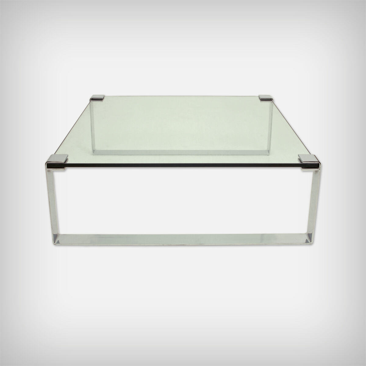 German Chrome & Glass Coffee Table • Model Klassik 1022 by Dr. Peter Draenert for Draenert, 1960s