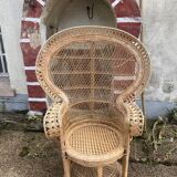 Fauteuil Emmanuelle en rotin 1970