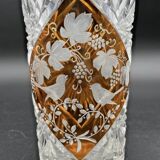 Orange crystal vase – Vine & sparrow design