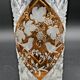 Orange crystal vase – Vine & sparrow design