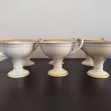 Luxury service of 16 pieces in pearlescent art porcelain - Signed DR PERLA, 1991