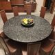 Round table in polished granite 10 seats