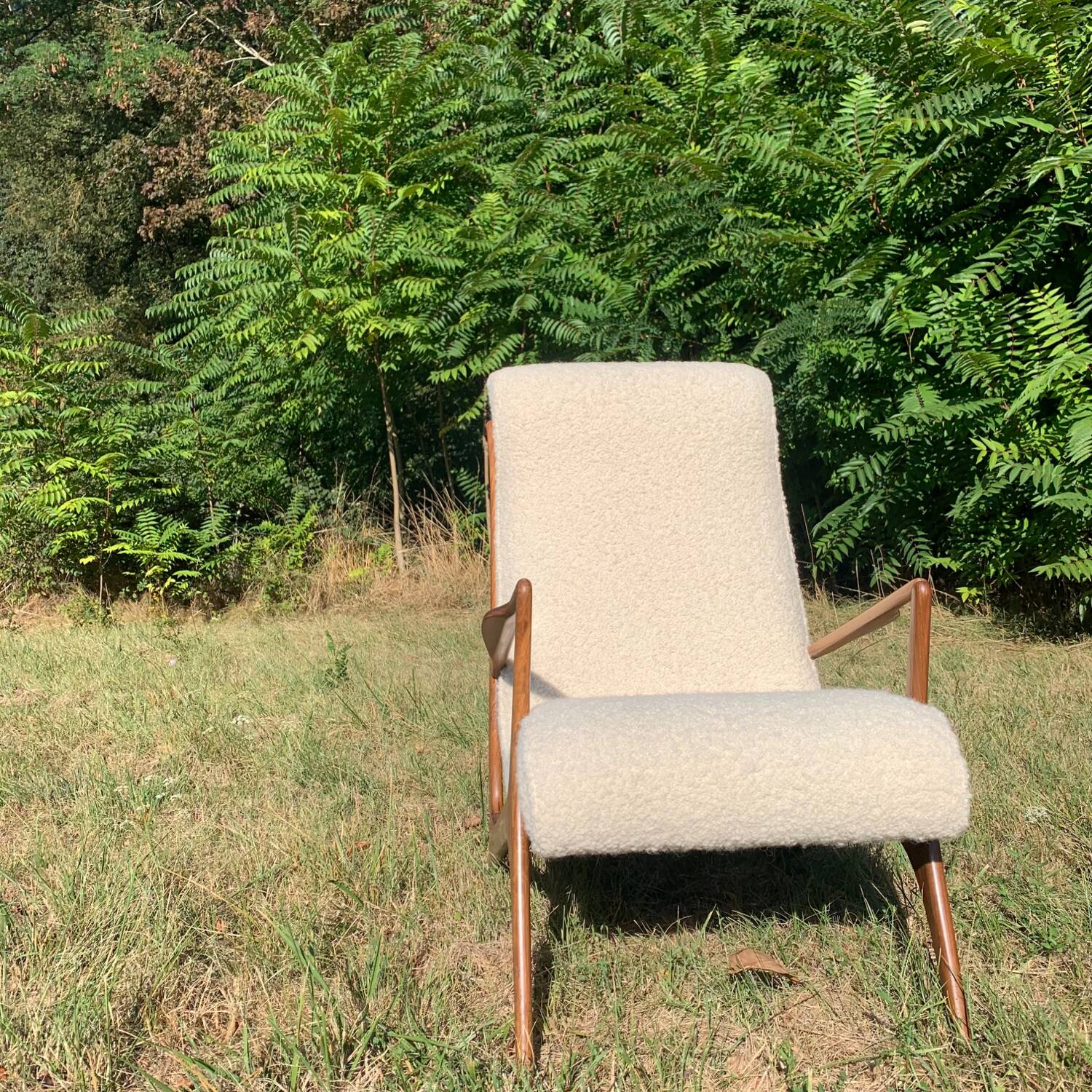 Pair of modern VK armchairs by J.Graz in caviuna, 1950s