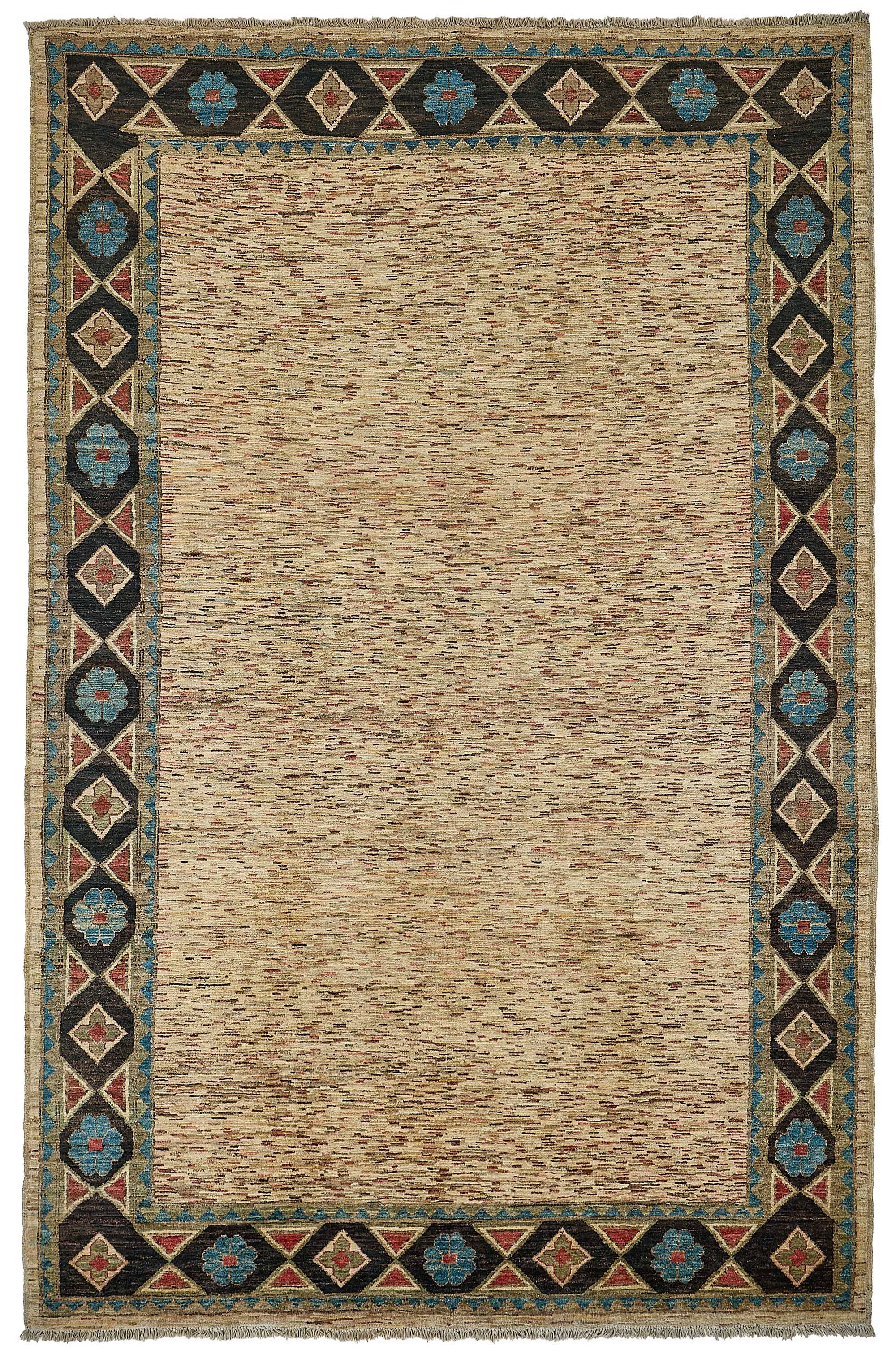 Turkish Handknotted Wool Oushak Rug 202 cm x 304 cm
