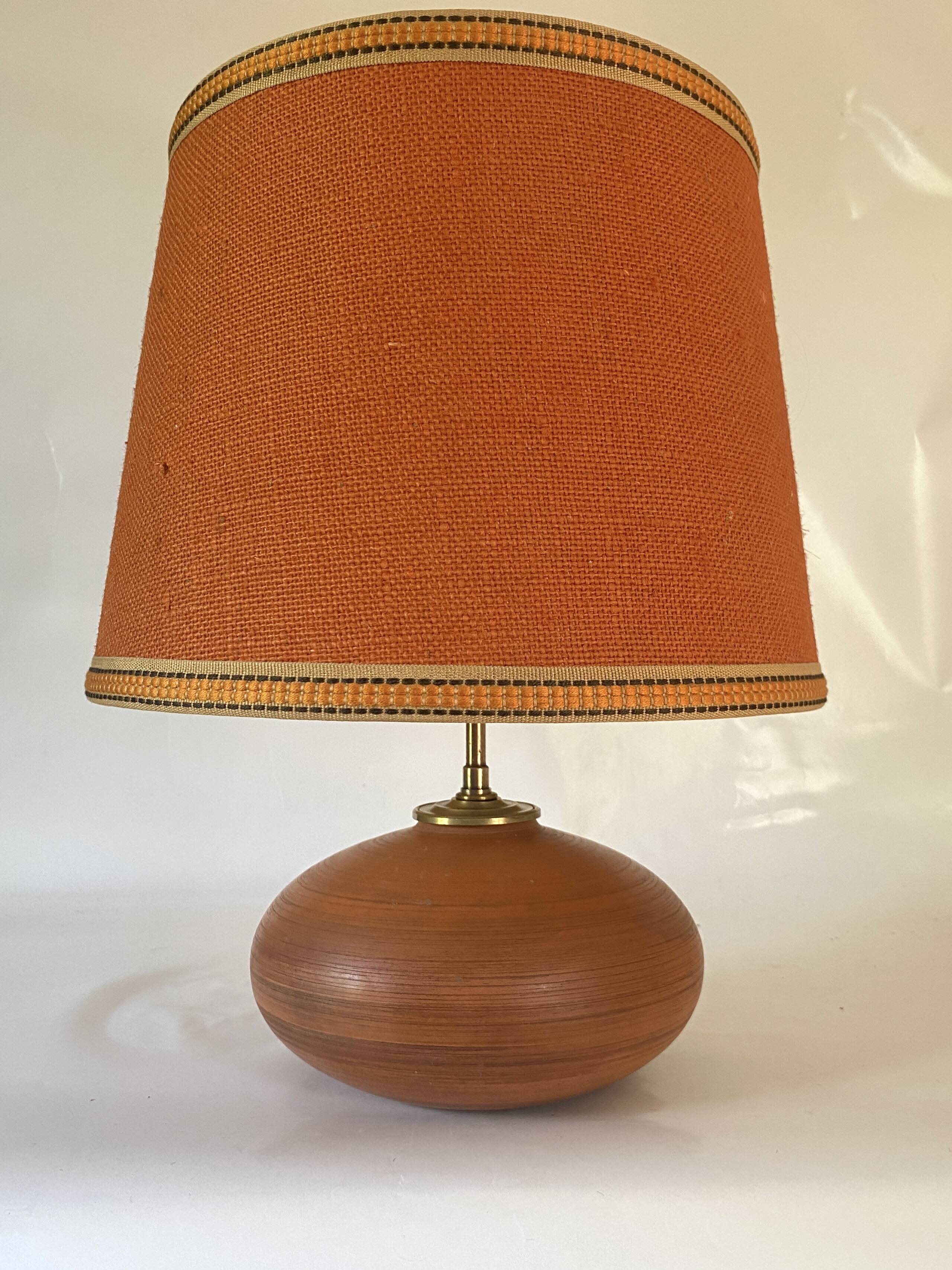 Terracotta lamp, 2M fabric cable, jute lampshade