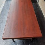 Rectangular steel and wood table