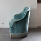 Fauteuil crapaud gris bleu