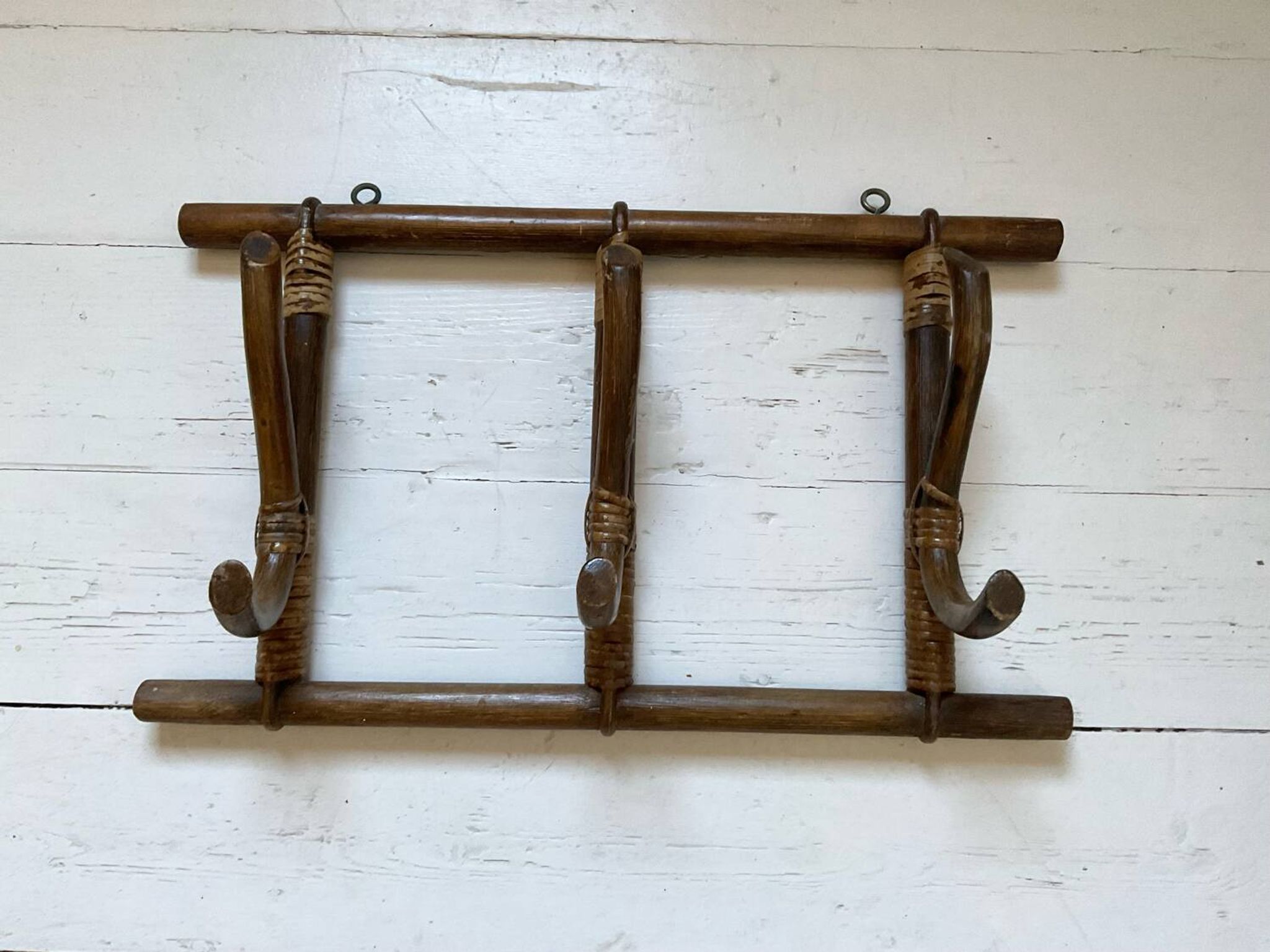 Vintage bamboo coat rack