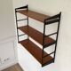 Vintage wood and plastic wall shelves