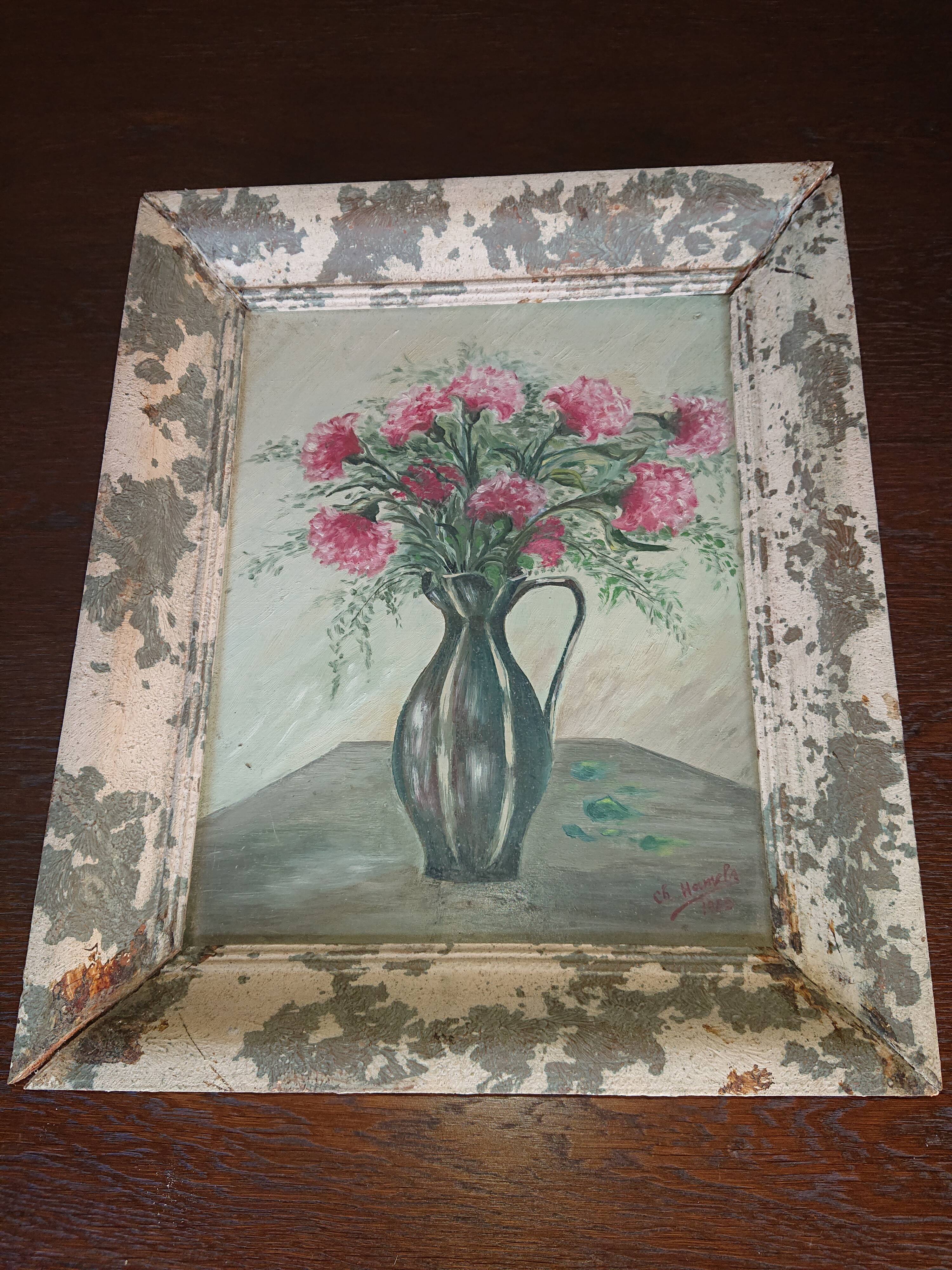 Painting - vase and flowers