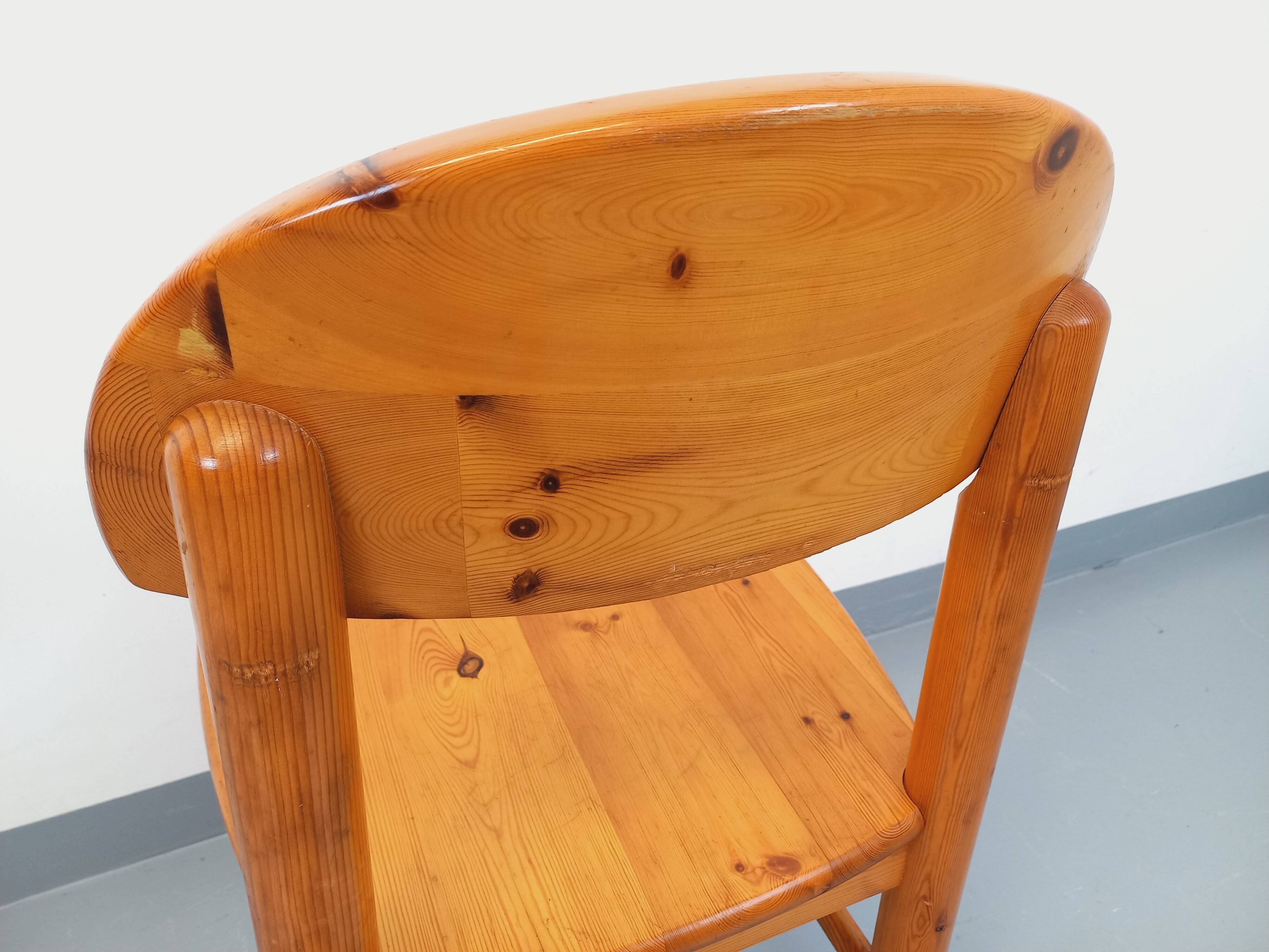 Vintage Scandinavian Rainer Daumiller chair in pine from the 70s