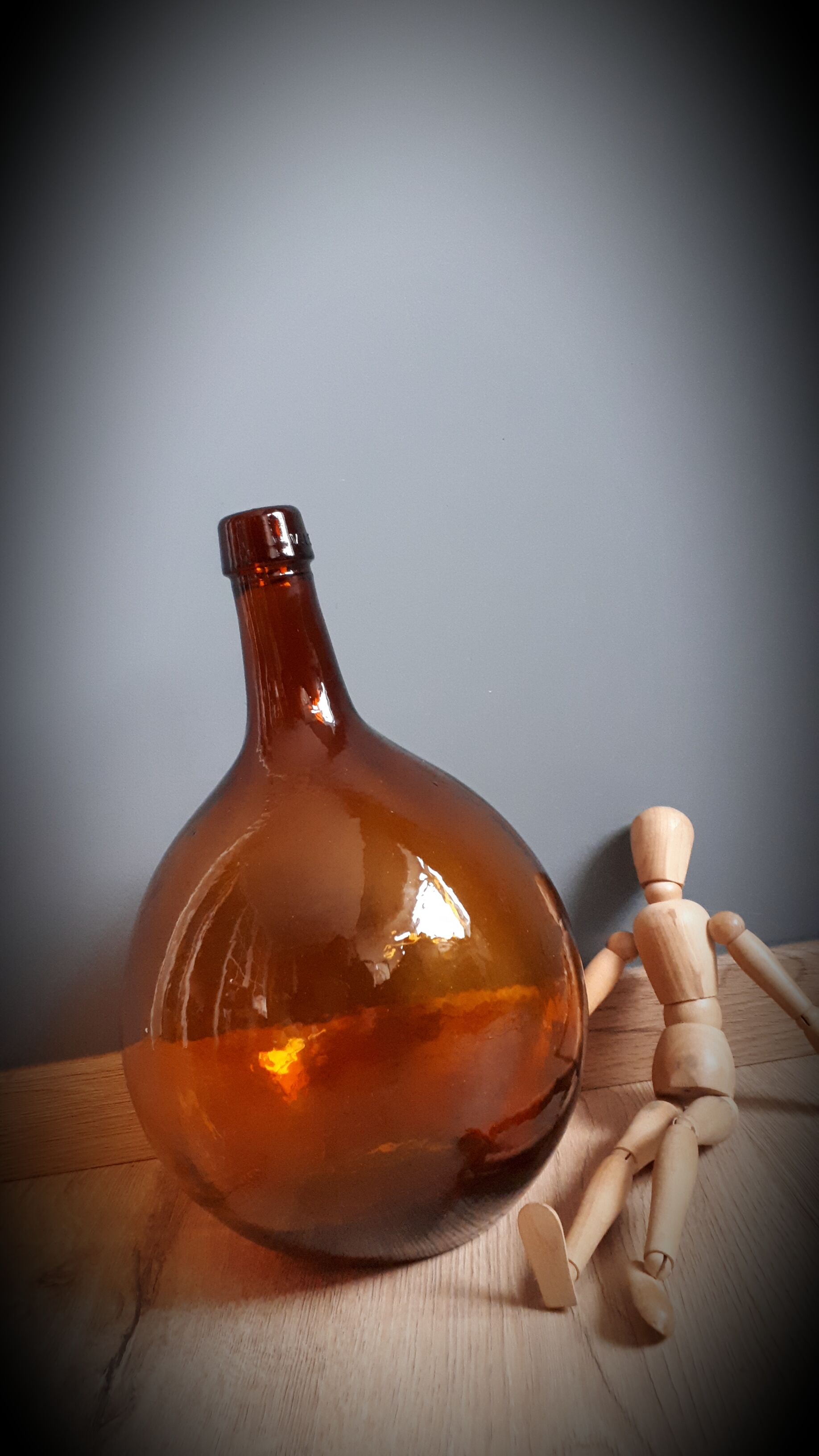 Authentic demijohn 5 L Brown