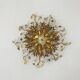 Gold-Plated Metal & Murano Crystal Flowers Flush Mount from Banci Firenze