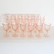 Set of 12 champagne flutes and 6 large glasses