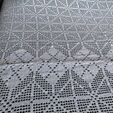 Handmade crocheted cotton bedspread