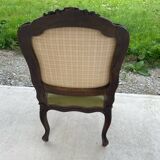 Louis 15 style green velvet chair