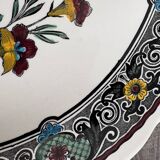 Large antique plate decorated with birds and flowers – Boch for Royal Sphinx