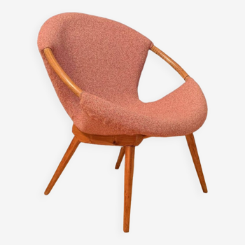 Fauteuil unique dans le style de Miroslav Navratil, Tchécoslovaquie, années 1950/1960