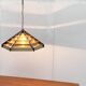 Geometric postmodern vintage pendant lamp, 1980s.