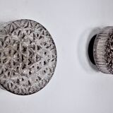 Pair of wall lights, cut glass, Spain, 1970
