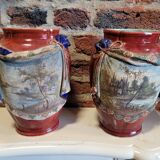 Pair of slip vases