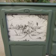Armoire ancienne Green Smoke – Toile de Jouy .
