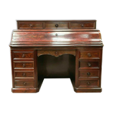 Napoleon III desk in rosewood with caissons and bleachers XIX century