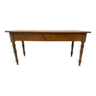 19th century solid cherry wood farmhouse table