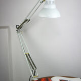 White Adjustable Achitect Table Lamp, 1970s