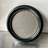 Black bakelite vintage picture frame diameter  16 cm