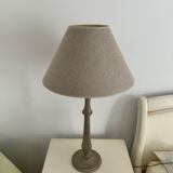 Two magnificent wooden bedside lamps