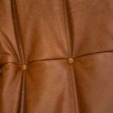 Togo chaise lounge in pine leather by Michel Ducaroy for Ligne Roset, 1974