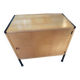 Meuble d'appoint en frêne et métal laqué