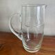 Engraved glass pitcher