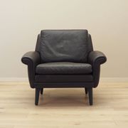 Brown leather armchair, Danish design, 1960s, designer: Aage Christiansen,