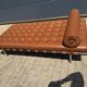 Knoll barcelona daybed mies van der rohe in cognac venezia leather, as new