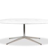 Florence Knoll for Knoll. Marble and chrome-plated metal table. 1970s. LS54931408H