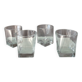 Elegant set of four vintage whiskey tumblers