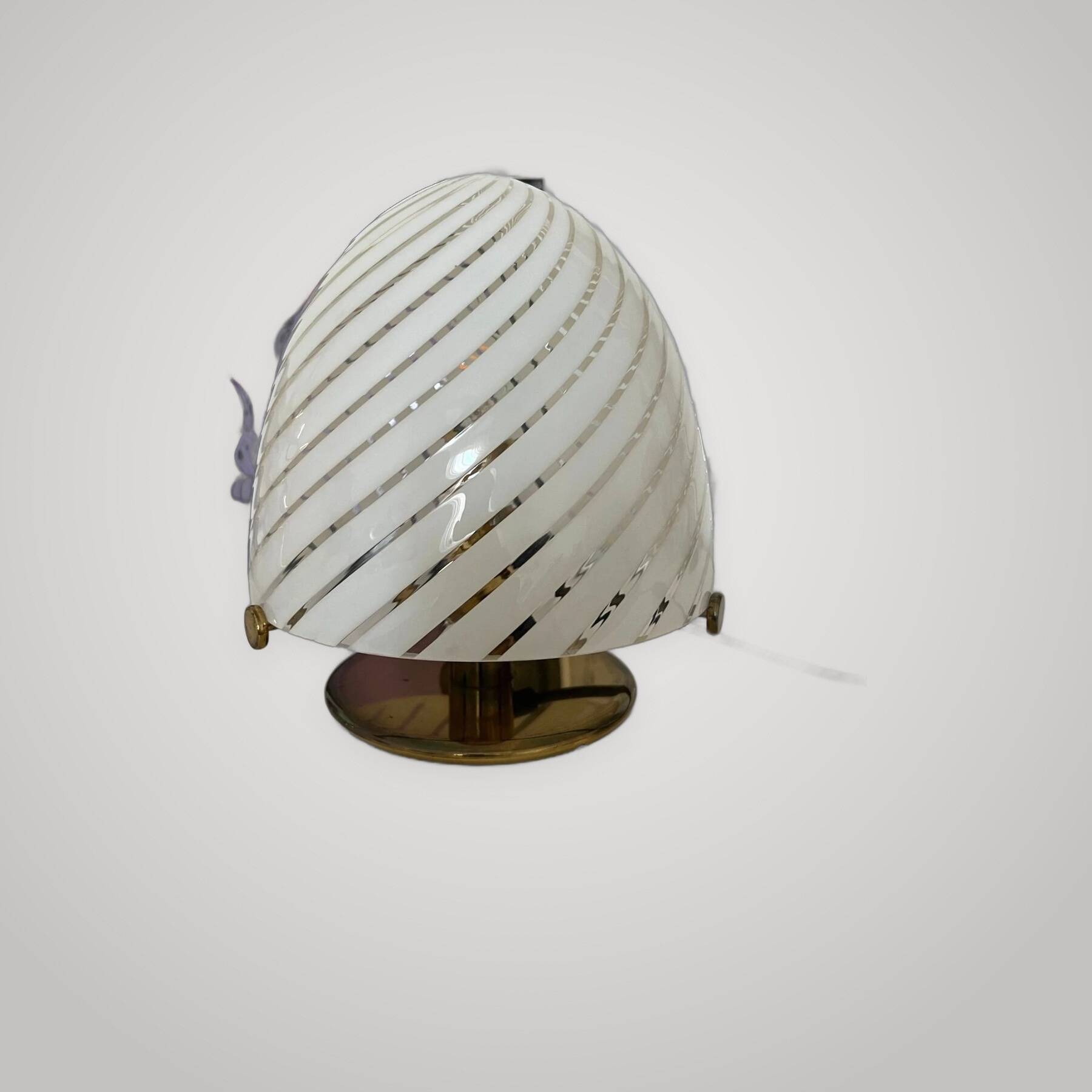 Table lamp by Mazzega model LT 394 in Murano glass swirl 1970.