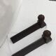 Old pair of iron channels