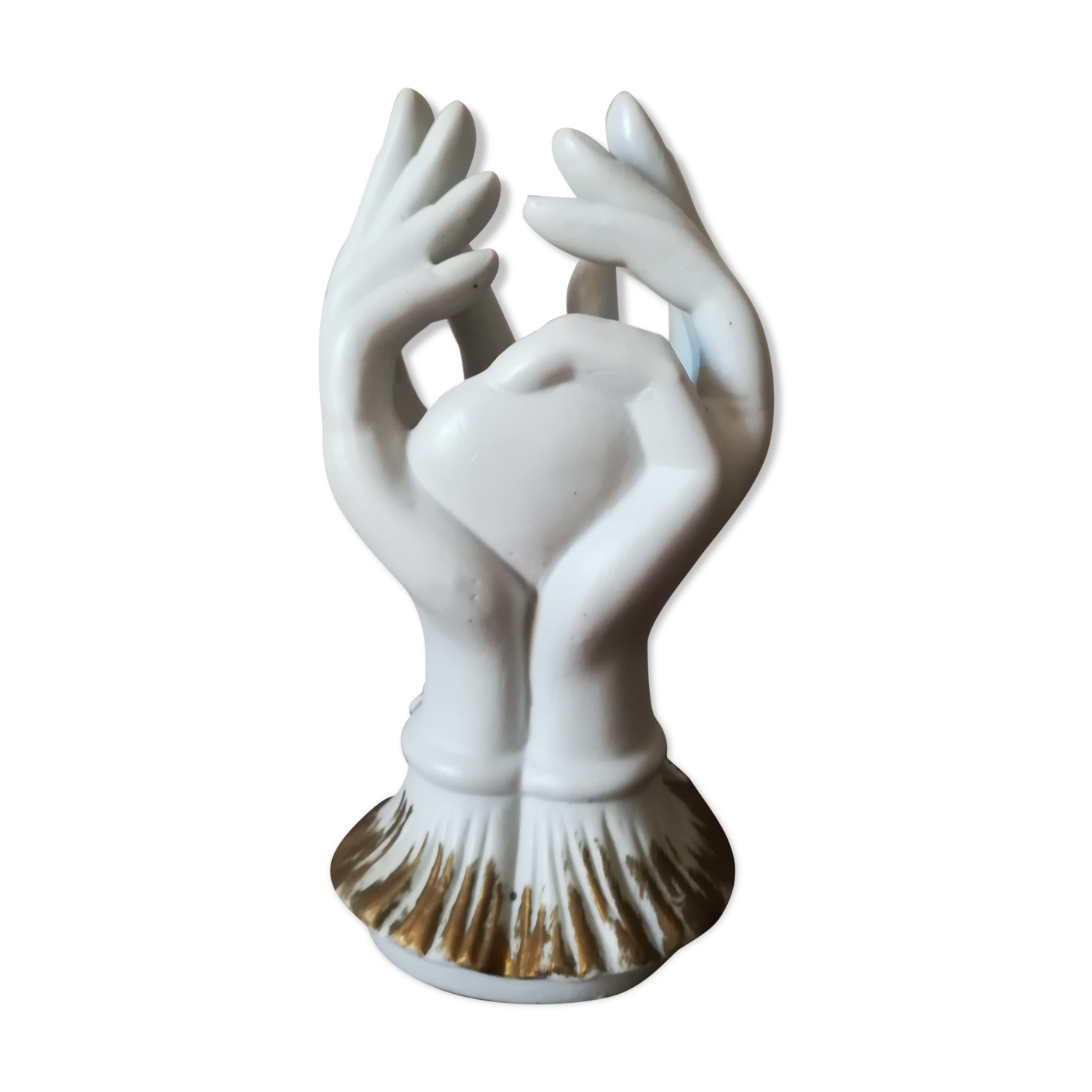 Vase hands in biscuit