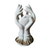 Vase hands in biscuit