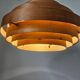 Midcentury Veneer Pendant in style of Hans-Agne Jakobsson, Denmark, 1970s