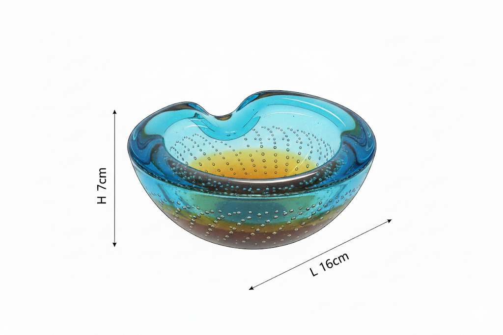 Murano pocket bowl "Sommerso Bullicante" – Galliano Ferro