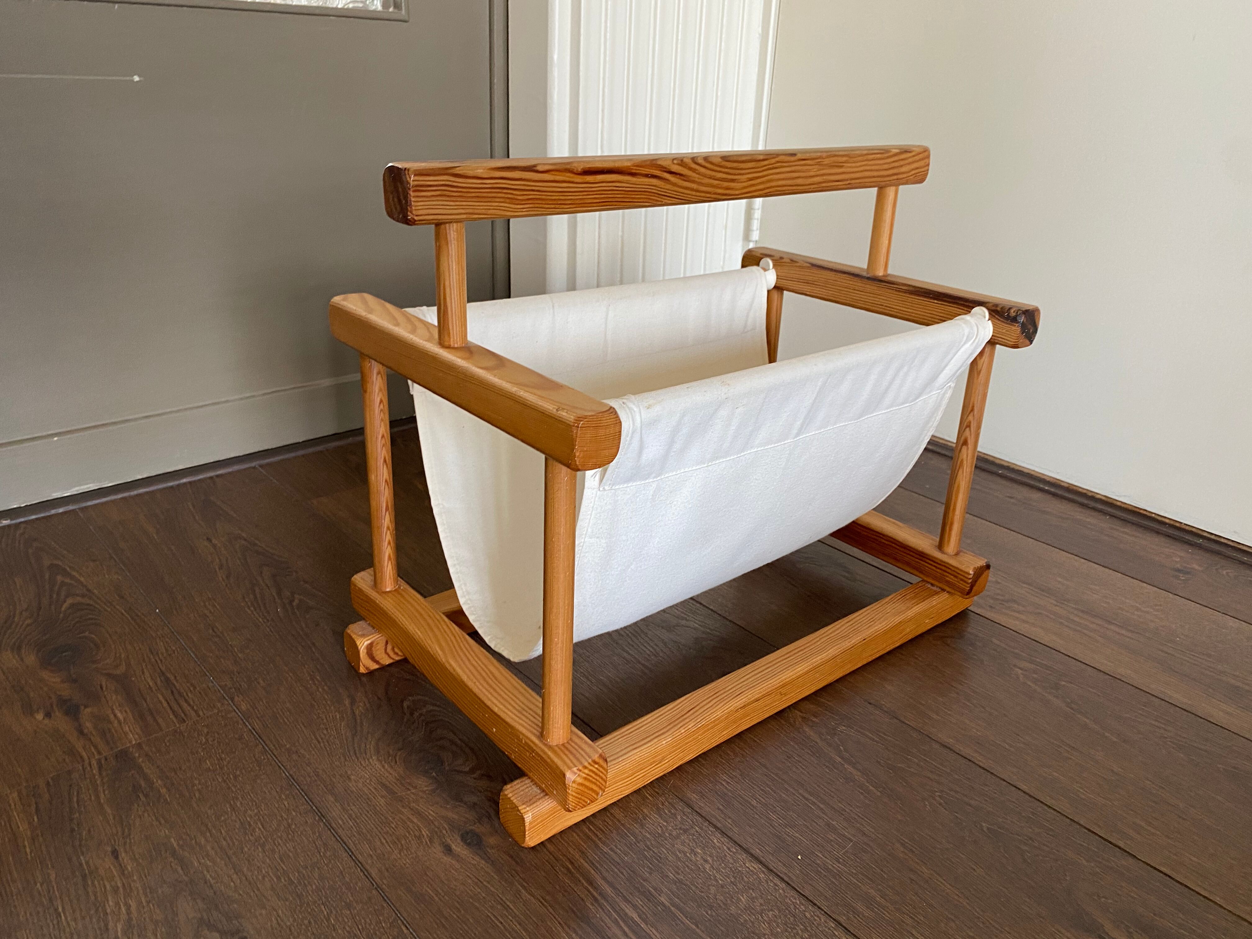 Vintage Scandinavian Sling Magazine Holder by Ate Van Apeldoorn, 1970s