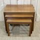 Suite of 3 teak pull-out tables from the 70s
