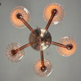 Venetian chandelier in amethyst Murano glass, circa 1920