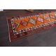 Vintage Turkish Oushak Handmade Wool Cotton Orange Runner 87x409