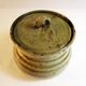 Speckled sandstone pot with lid